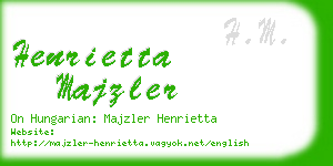 henrietta majzler business card